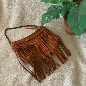 Brown Fringe Purse